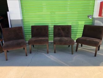 4 x Brown Accent Chairs