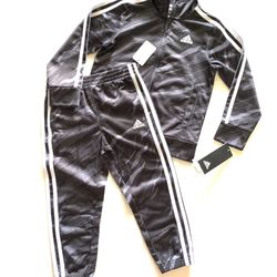 Adidas 2 piece outfit Athletic Set Black Boys Size 4