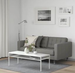 IKEA MORABO Loveseat & Ottoman, Grann/Bomstad gray-green/metal