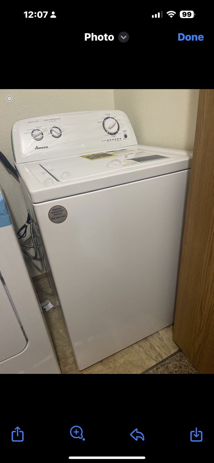 For Sale Amana Washer And Dryer For Only $600.00 Including Cloth Love Seat.