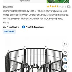 Animal 8 Metal Panel Enclosure 32 In Tall