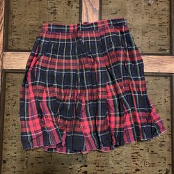 Juniors Plaid Pleated Skirt Size 3