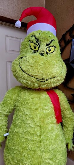 6.5 TALL -FUZZY GRINCH CHRISTMAS