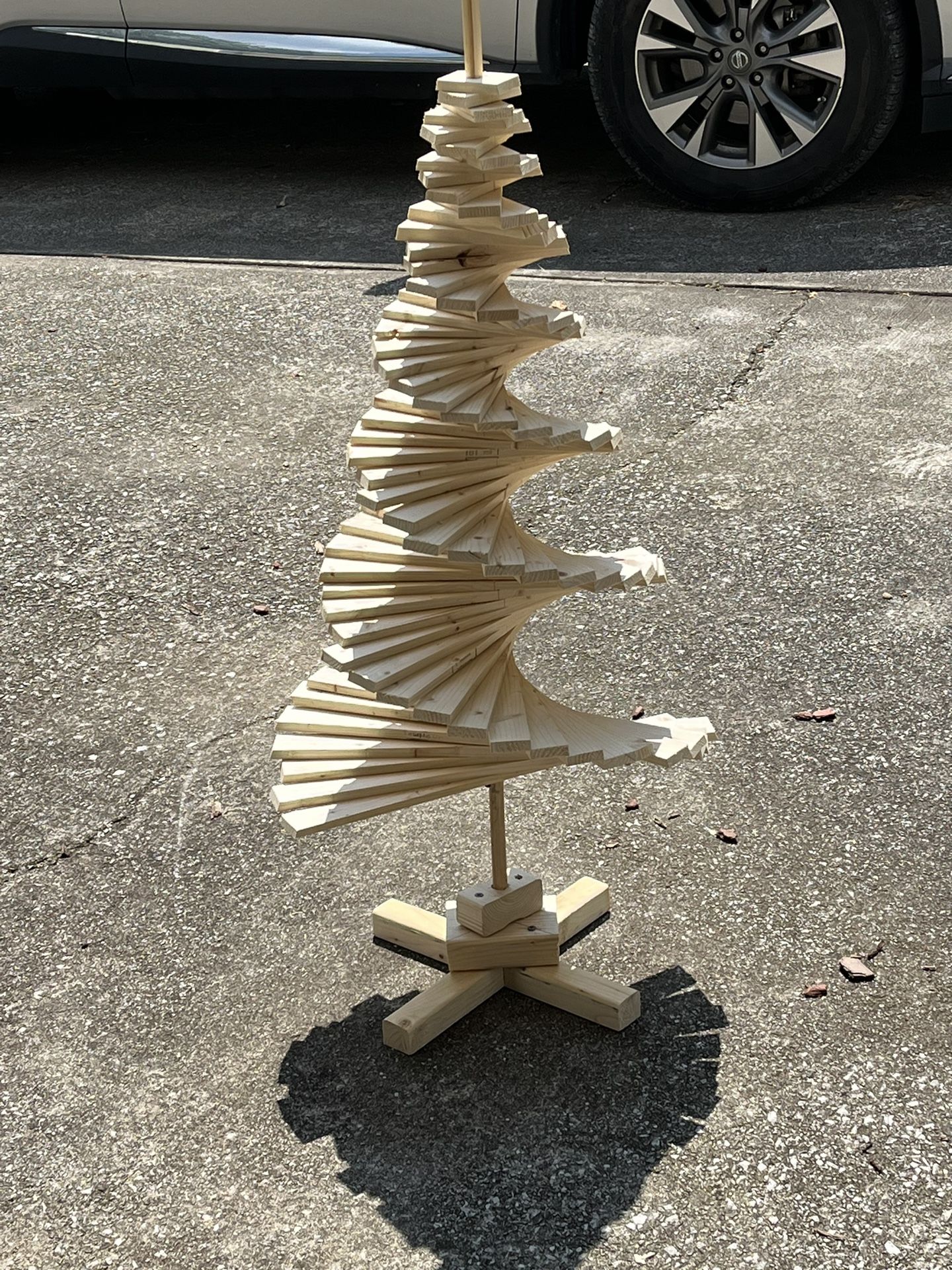 Handcrafted Spiral Wooden Christmas Tree