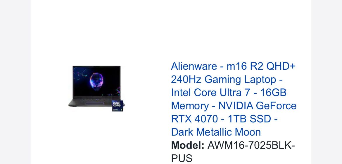 Alienware Laptop