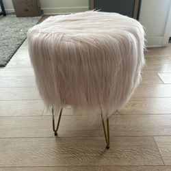 Vanity Stool Chair with Storage (Pink)