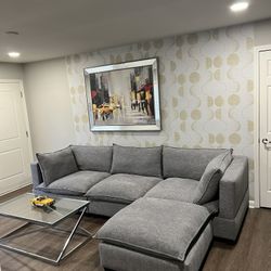 4-Piece Sectional Sofa Set, Detachable, Reversible Sides 