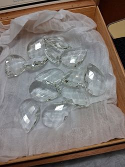 Teardrop chandelier/sunbathe crystals($2 each)