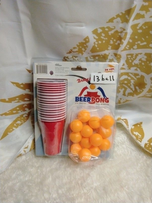 BEER Pong 24 Cups 13 Balls