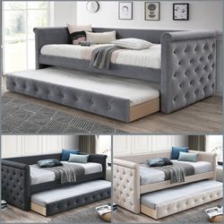 Twin Twin Size Trundle With Orthopedic Mattress Include 