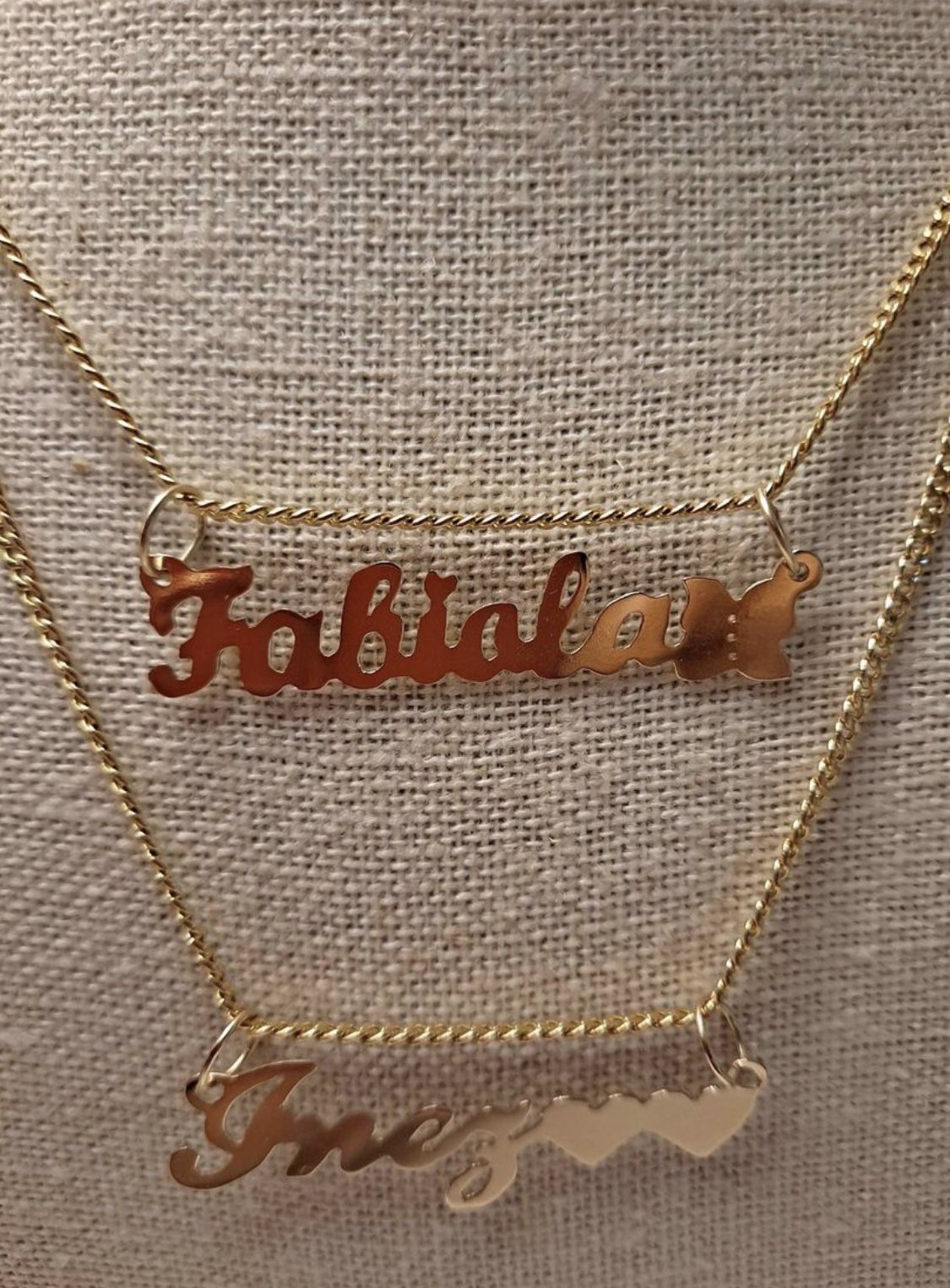 14k Cadenas Personalizadas / Custom Name Necklace  Shoes