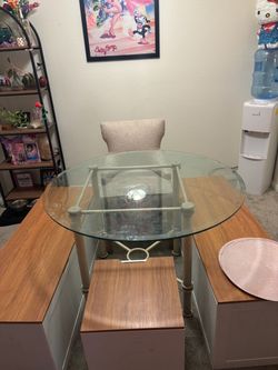 Glass top table