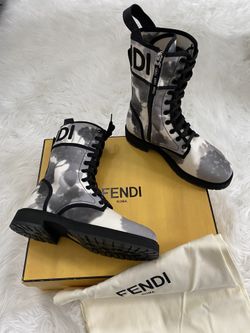 Authentic Fendi Canvas Boots