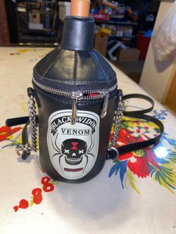 Mad Engine Black Widow Venom Corked Bottle Halloween Crossbody Purse