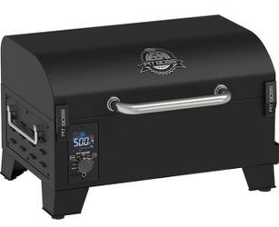 Pit Boss 150 Wood Pellet Grill & Smoker with Flame Broiler 256-Sq. In. Cooking Space, 180°F to 500°F Temperature Range, 7 lb. Pellet Hopper, for Tailg