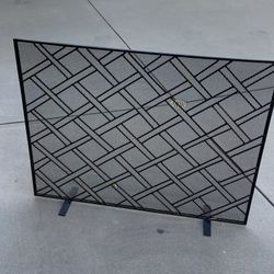 Fireplace Screen… Black Metal