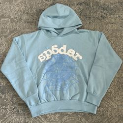 Sky Blue Sp5der Web Hoodie