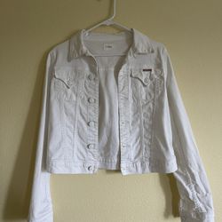 Pre loved Hudson jean jacket in white size M