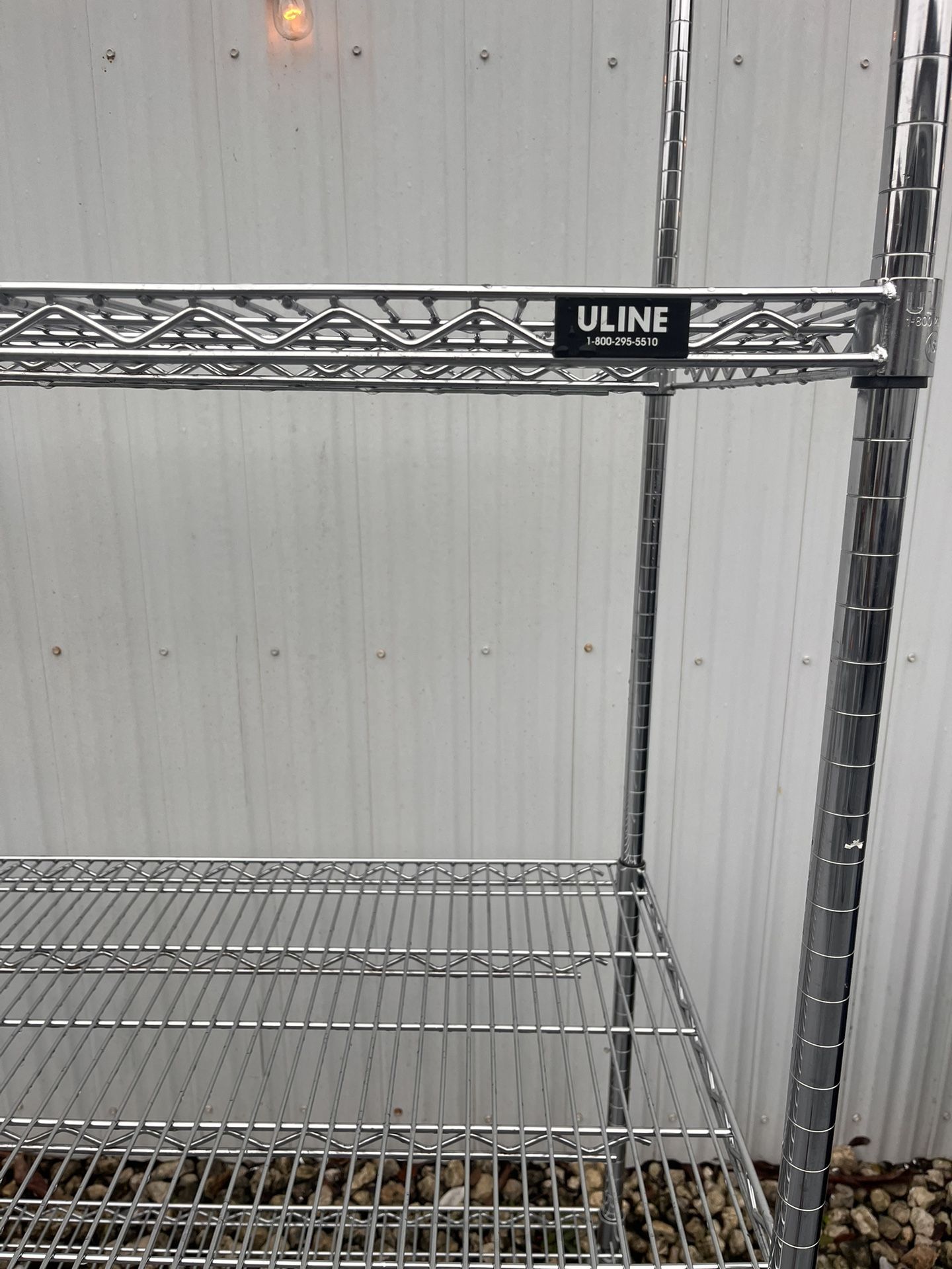 Uline wire metal shelf