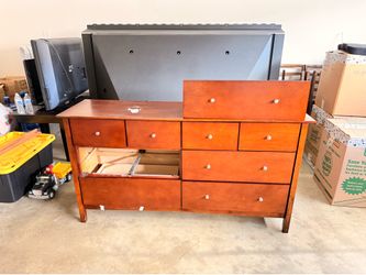 MUST GO ASAP – Solid Wood Dresser with Mirror – $55 OBO