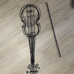 Violin Metal Wall Art