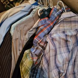 25 button up men's XL long sleeve shirts