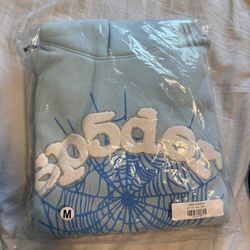 Medium Sky Blue Sp5der Hoodie