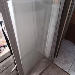 Glass Door In Good Conditions Measurements Are On The Pics 55 1/2 Tall X 30 3/4 Wide