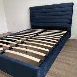 Upholstered Low Profile Platform Bed