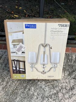 Progress Lighting Indulge Coll 3 light brushed Nickel Chandelier