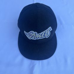 New Era Anaheim Angeles Black Corduroy Fitted  Hat - Sz 7