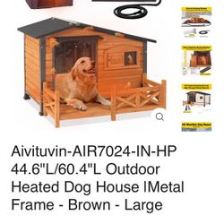 Dog House With Heat Pad 