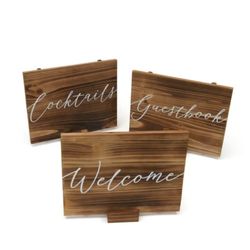 Wood signage