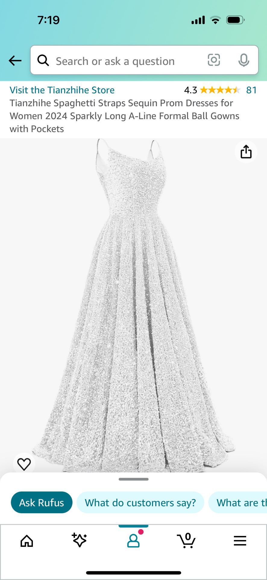 Amazon White Dress (Never Used) Sz:16 