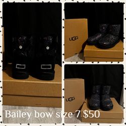 Black Glitter Uggs Size 7