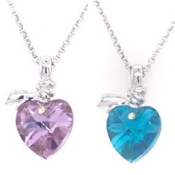 Love Knot Swarovski Heart Pendant 