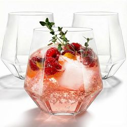 40 Pack Plastic Stemless desert cups or cocktails , Champagne Glasses, 12 Oz Disposable Clear unbreakable