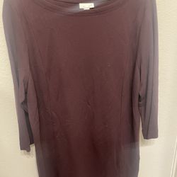 J Jill Womens Long Sleeve Purple Dress, Xl Petit