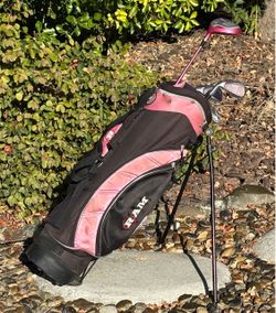 Left-Handed Youth Cougar Tour Cat Jr. golf set (Driver+5/6i+9i/pw+putter+stand bag)