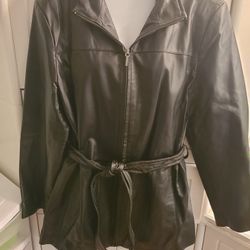 Worthington Women's XL Vintage Leather Jacket 