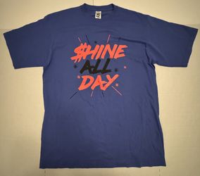 NWOT  Zumba Wear Fitness T Shirt  Shine All Day Printed  Purple Infrared  Unisex  Size M / L  One Size Fits Most