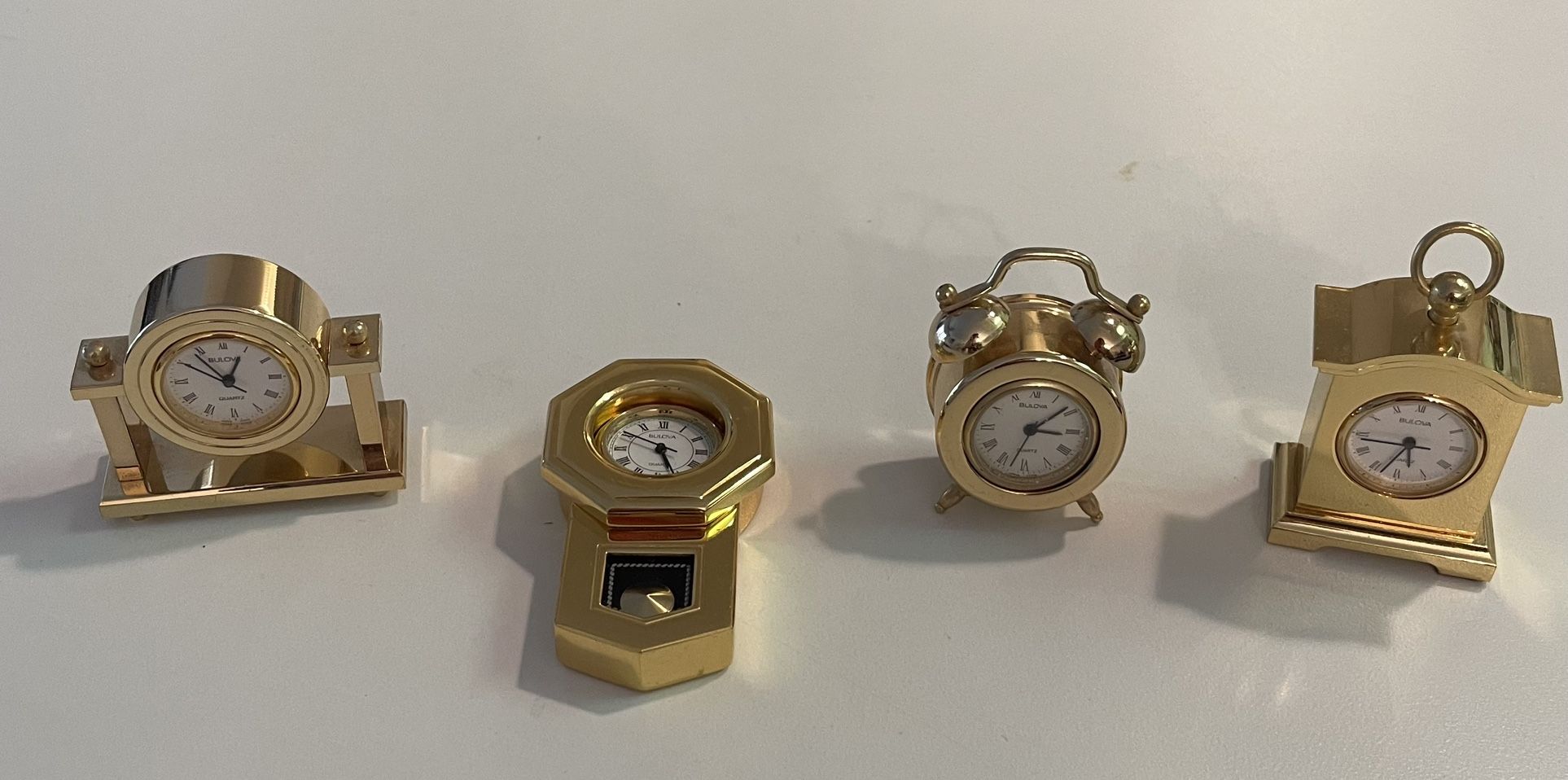 Lot of 4 Bulova Collectible Clocks 🔥