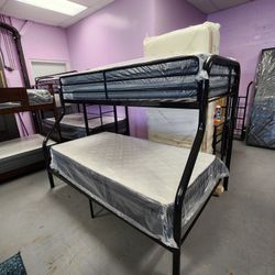 Bunk Bed Frame With Mattress 