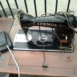 Antique Sewing Machine Table 