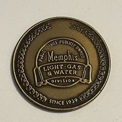 Nice Rare Memphis Light, Gas and Water (MLGW) challenge coin 50 th Anniversary