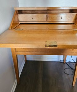 Antique WILLET  Solid Maple Lancaster County Secretary Desk