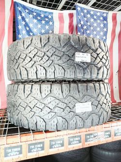 ✅ 2 NICE USED TIRES LT315/75R16 GOODYEAR WRANGLER DURATRAC KEVLAR ALL TERRAIN 315 75 16