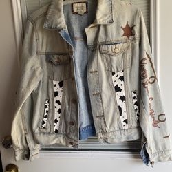 Hand Painted Western Denim Jacket