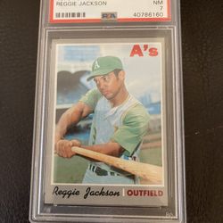 1970 Reggie Jackson Topps Psa Mint 7