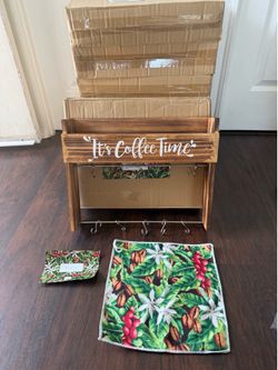 kasa living rustic coffee mug shelf -New
